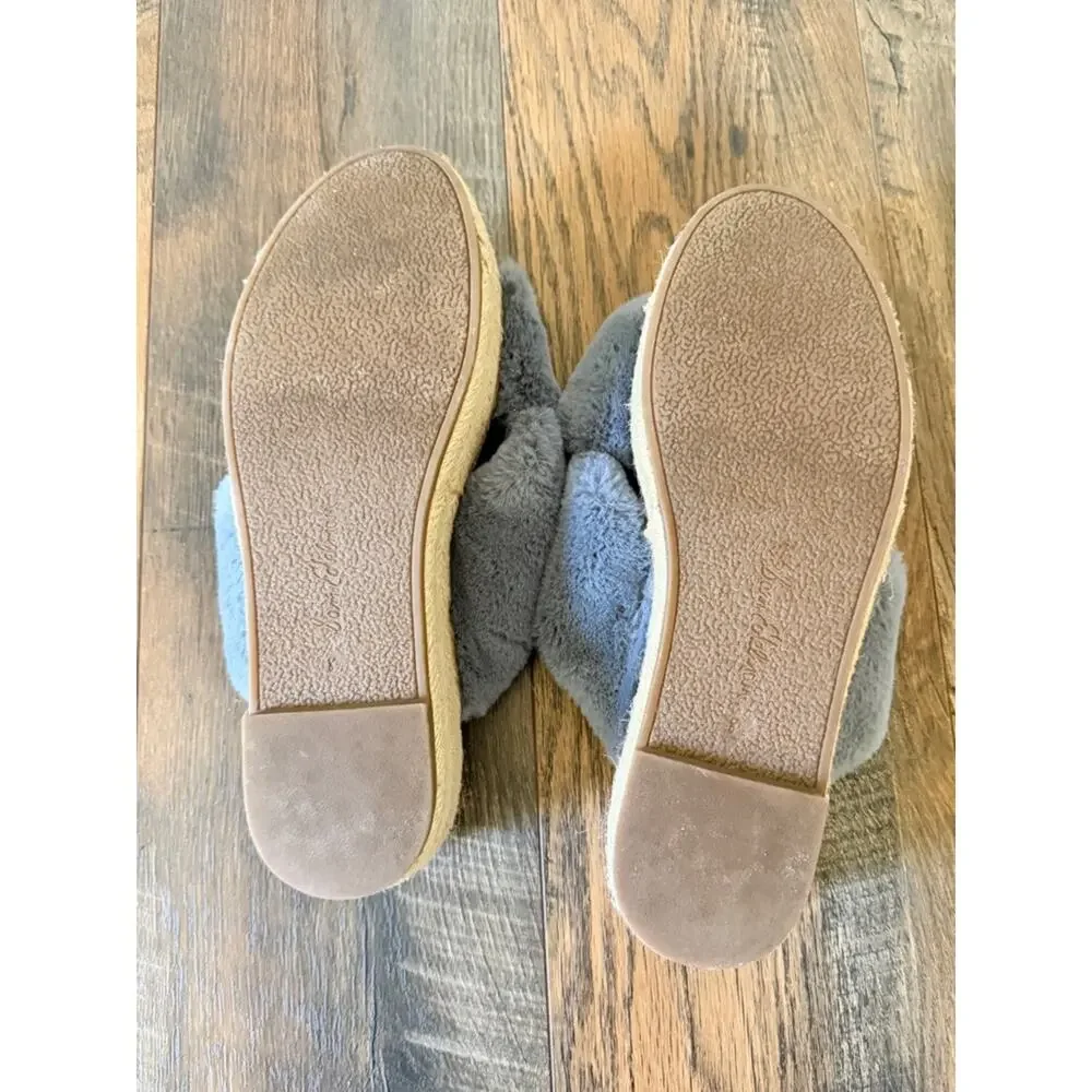8.5 Espadrille wedge sandals mules | Sam edelman Zia Faux Fur | coastal bohemian